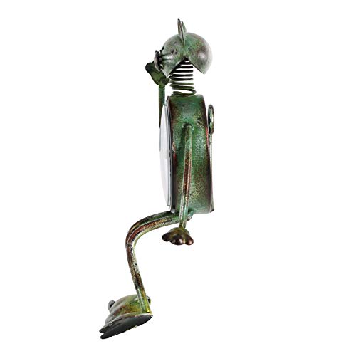 LIANGYAN Relógio de gato feito à mão estatueta de ferro de metal vintage relógio de mesa mudo relógi