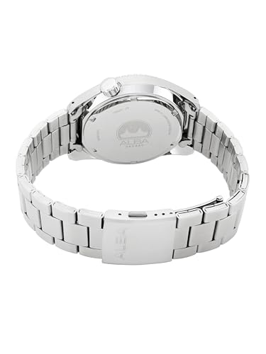 ALBA Stainless Steel Men Analog Wristwatch As9R71X1, Black Dial, Silver Band - Image 6