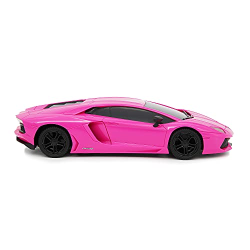 CMJ RC Cars: Lamborghini LP700-4 - Pink - 1:24 Scale, Remote Control Radio Vehicle, 2.4 Ghz, LED Headlights, Indoor-Outdoor Racing Toy, Licensed Model