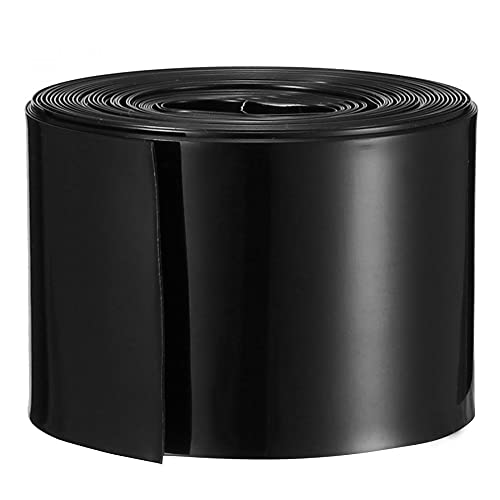 Tube thermorétractable plat en PVC 29,5 mm noir de 5 m pour isoler une batterie 18650