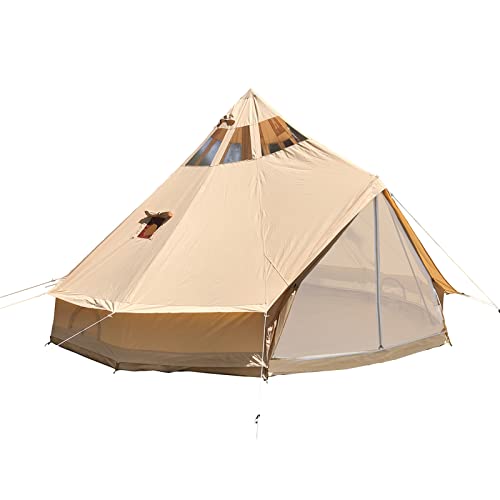 Carpa Bell Canvas 5M para 6-8 Personas 4 Estaciones Impermeable miniatura 1