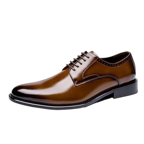 Leather Office Oxford Shoes Premium Lace Up for Men Business Formal Dress