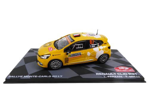  OPO 10 - Auto da Rally 1/43 Compatibile con Renault Clio RS R3T Monte Carlo 2017 Panzani Grilli - BR23