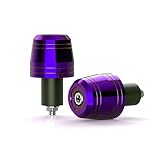 lifactlab. バイク バーエンド グリップエンド ヘビーウェイト 片側 173g ステンレス製 汎用 2個入り (チタニウムブルー)