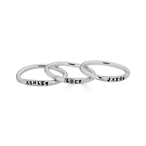 By Hannah Design Teeny Tiny Stacking Sterling Silver Ring By Hannah Design Personalized Ring thumb #8