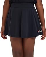 FILA Girl's Classic 2.0 Skort, Black, 12