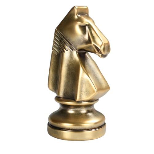 Estatua de ajedrez decoración de oficina caballo rey reina en resina miniatura 2