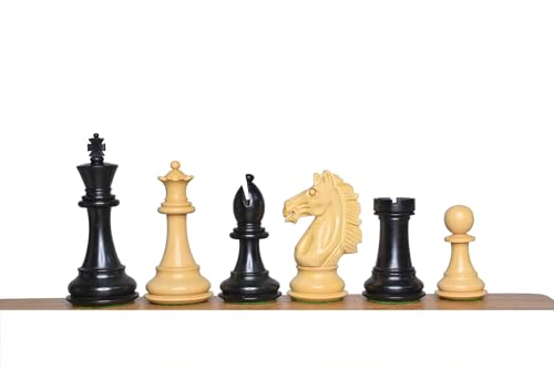 Série Elite 10,2 cm en bois ébène lesté pour soirées échecs