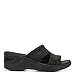 BZees Womens Dynasty Bright Wedge Sandal Black Sparkle Knit 9 M
