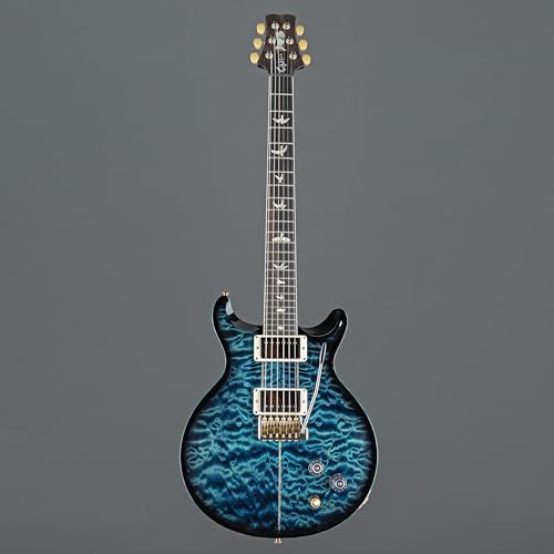 PRS Santana Retro 10 Top Quilt CC Faded Whale Blue #23 0361706 – Guitare Électrique Personnalisée - Les Beatles, Paul McCartney, John Lennon, RIngo Starr, George Harrison PRS Santana Retro 10 Top Quilt CC Faded Whale Blue #23 0361706 - Guitare Électrique Personnalisée – Image 3