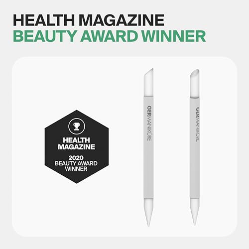 GERMANIKURE Clear Glass Cuticle Stick - No Sleeve - Ethically Made in Czech Republic - Cuticle Pusher & Remover, Callous & Dry Skin Fingertip File, Nail Shaper - No Case