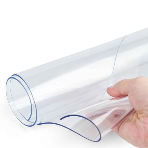 Nappe transparente PVC 2mm 90x150 cm imperméable pour table - 2