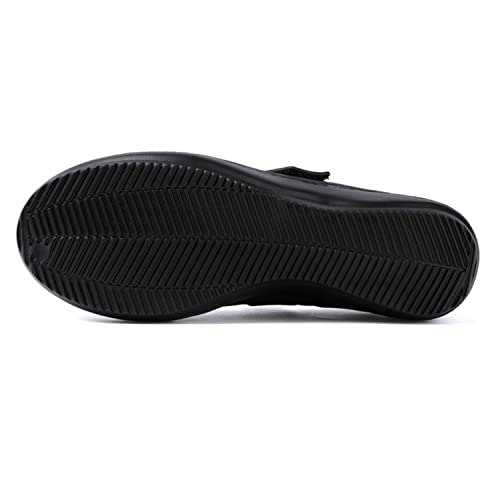 GOSPT Women's Mary Jane Flats Elderly Adjustable Nurse Edema Shoes for Swollen Feet4