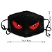 SESLFLKPJK Adults Boys Girls Warm Protective Masks Fashion Scarf Anti Dust Windproof Mouth Cover, Evil Black Red Eyes Mouth Decoration for Sports Travel Hiking