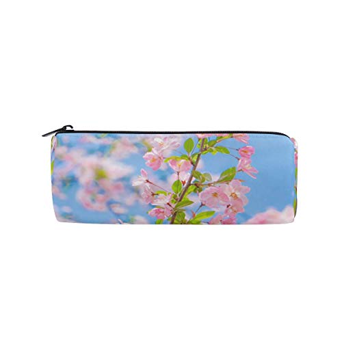 Preisvergleich Produktbild Frühling Kirschblüten Bleistift Fall Studenten Briefpapier Aufbewahrungstasche Stift Organizer Reißverschlusstasche für Mädchen Teenager Kinder