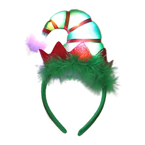 Tiara Natal - Tiara elfo com tema Natal,Faixas cabelo brilhantes com tema Natal para acessórios fest