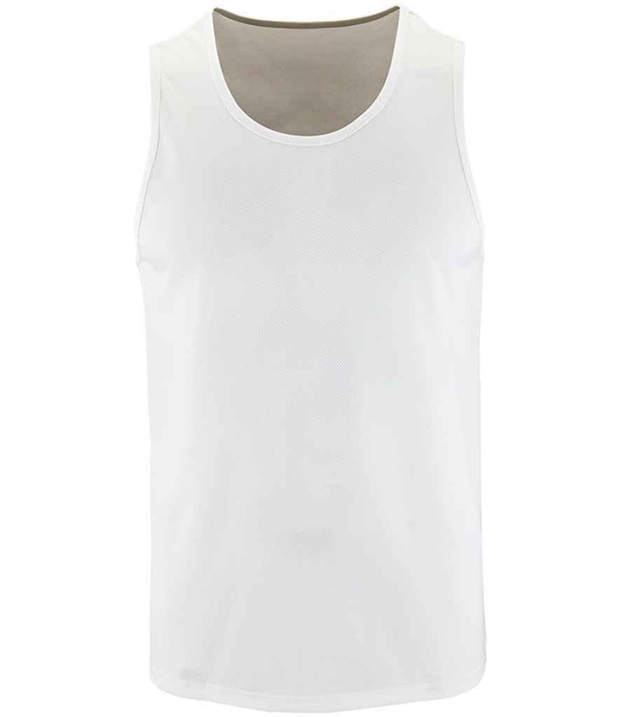 COOZO Men's Classic Sporty Performance Tank Top - White - XL