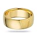 EWB Signature Jewelry Classic 7mm Solid Gold Wedding Band in 10K Yellow Gold, Comfort Fit, Finger Size 12.5
