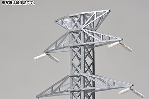 TomyTEC 323112 Hochspannungsmasten, Strommasten, Zwei Stück Stromleitung Spur N 1:150, Ohne
