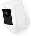 Ring Spotlight Cam Battery HD Security Camera with Built Two-Way Talk and a Siren Alarm, White