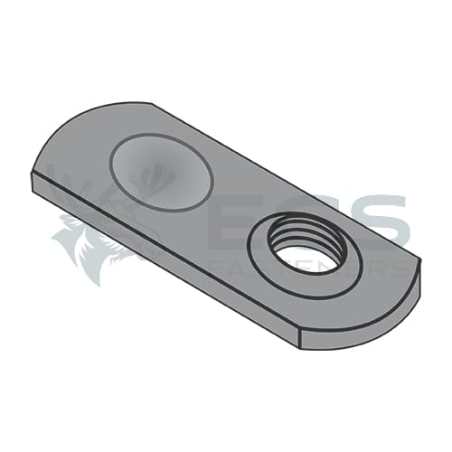 3/8-16 Weld Nut Thin Target Area Plain Steel - ECS-37NWS1T
