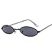 Produktbild VENMO Mode Herren Retro kleine ovale Sonnenbrille für Damen Metallrahmen Shades Brillen Katzenauge Metall Rand Rahmen Damen Frau Mode Sonnebrille Gespiegelte Linse Women Sunglasses (A)