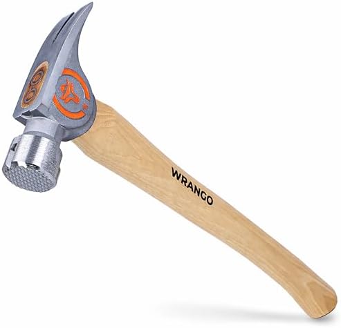 Wrango Tools - 14oz Titanium Framing Hammer - Lightens Your Toolbelt - 45% Lighter Than Steel - 17" Hickory Handle - Milled Face - Lifetime Warranty - 5% Donated To Help Farmers