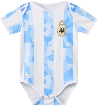 Argentina Soccer Football National Team Infant Baby Bodysuit Jersey Boys Girls Clothes Gift (6-12 Months), Blue