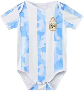 Argentina Soccer Football National Team Infant Baby Bodysuit Jersey Boys Girls Clothes Gift (6-12 Months), Blue