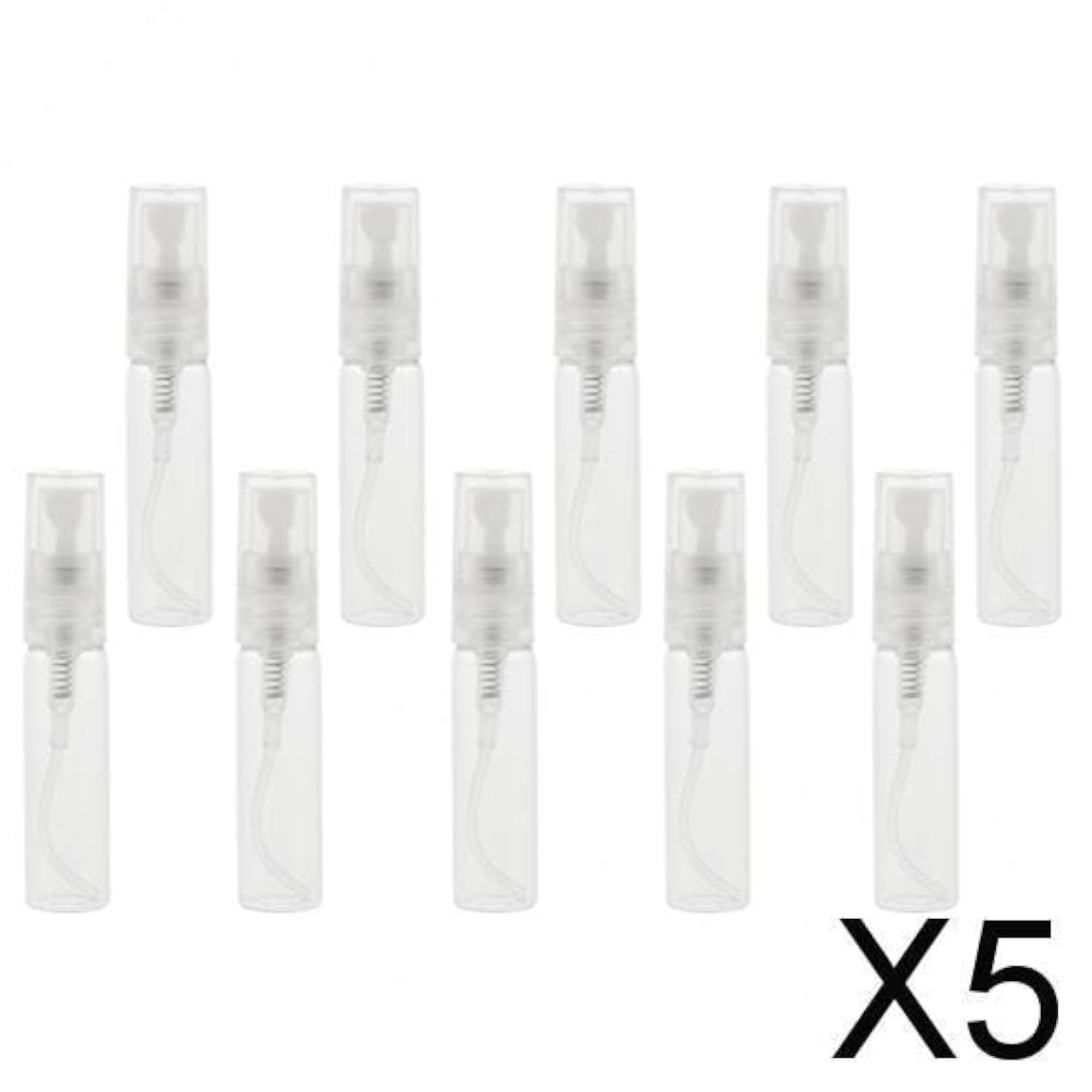 5x10Pcs Glass Perfume Empty Bottle Atomizer Pump Sprayer