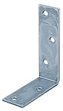 Alberts 823795 Balkenwinkel | schmal | galvanisch blau verzinkt | 75 x 100 x 30 mm | 50er Set