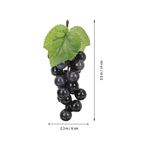 Yardwe 24Pcs Artificial Grapes Lifelike Fake Grapes Clusters Decorative Grapes Bunches Faux Rubber Grape Decor With Leaves Realistic Fruits Photo Props For Fruit Bowl Kitchen Display #TOP6