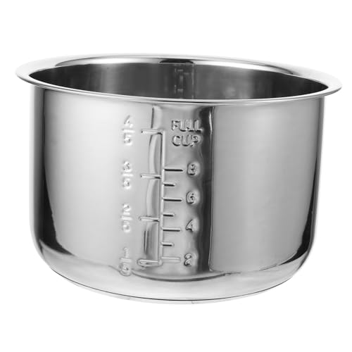 Hemobllo Olla Arrocera Inoxidable Recambio para Cocedor de Arroz Interior Multiusos para Cocción de Arroz y Pasteles Compatible con Olla Eléctrica