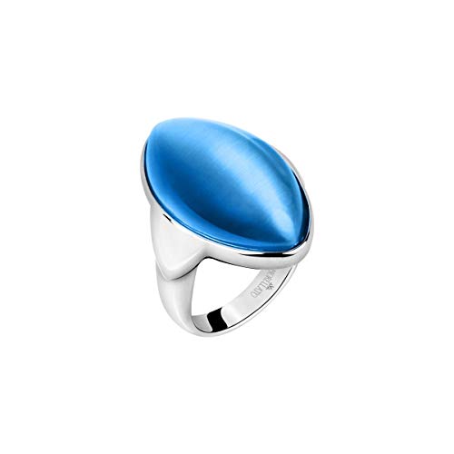 Morellato Anillo para mujer, Colección Profonda, en acero, piedras cat eye - SALZ22018