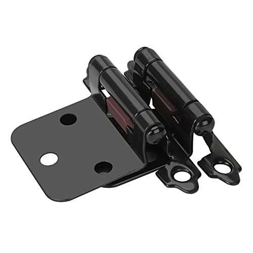 Goldenwarm Black Cabinet Hinges (5 Pairs/10 Units) - Self-Closing Design