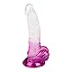 EIS, Dildo, Flexibler Naturdildo mit Saugfuß, 20,5 cm, naturnahes Design, weich & flexibel, robuster Saugfuß