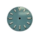 ATOMUSERLY 1pc quadrante 28.5mm orologio luminoso verde for movimento NH35/NH36/4R/7S/8215 senza accessori for il calendario(Green)