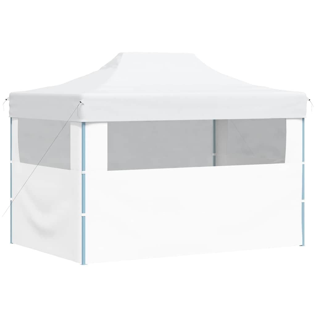 Carpa plegable para fiestas, 280 x 410 x 315 cm, acero, color blanco