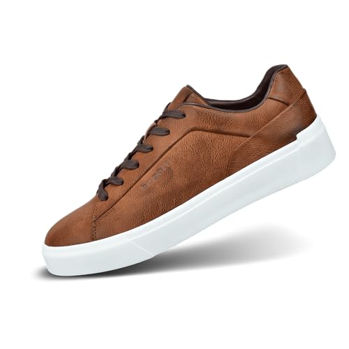 bugatti Herren, Zeitlose Sneaker für einen vielseitigen, sportlich-eleganten Look, Cognac, 40 EU