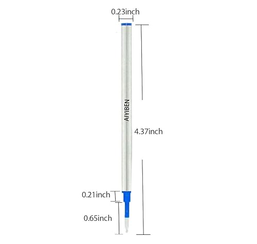 Recargas de caneta esferográfica de 11 cm, ponta fina de 0,5 mm, refil de tinta azul refil de caneta
