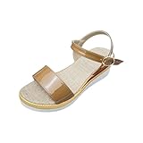 ZTFYKLIN Women Sandals Summer Sandalias De Cuña Para Mujer, Informales Verano Con Soporte El, Cómodas Caminar En La Playa (Brown, 40) Chanclas Mujer Deportivas Griegas Marrón Chocolate Zapatos
