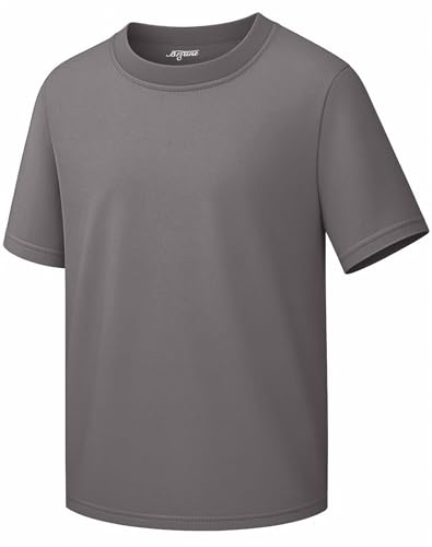 Image of Boys Shirts Athletic Dry Fit Neon T Shirts Short Sleeve Kids Youth Moisture Wicking Quick Dry Sports Training Performance Tee
