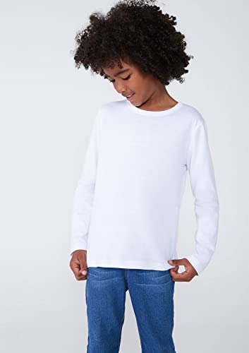 Camiseta Básica Infantil Unissex Manga Longa Hering Kids - Branco 006
