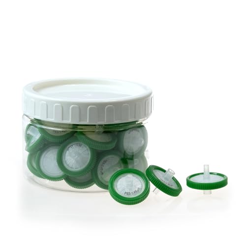Image of PEKYBIO 30 Pack PES Syringe Filters, Lab Filters Hydrophilic 0.45um Pore Size, 25mm Diameter Filtration