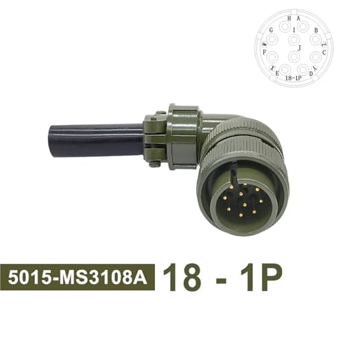 Enchufe circular militar MS3108A compatible con conector MS3102A MIL-C 5015 2