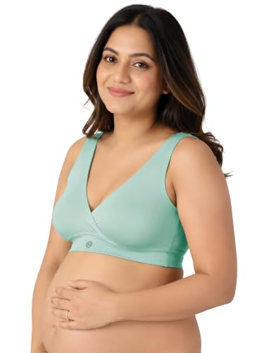 Image of ZELENA Maternity Padded Bra | Removable Cups, Broad Waistband | Soft Stretchable Modal Fabric | Easy Pull Nursing Bra for Pregnancy and Breastfeeding