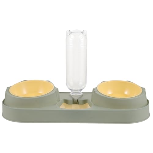 POPETPOP Automatic Pet Feeder and Water Dispenser for Dogs and Cats Wear Resistant Pet Bowl with Unique Design for Feeding While Away Random Style