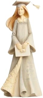 Foundations Graduation Girl Stone Resin Figurine, 7.68”