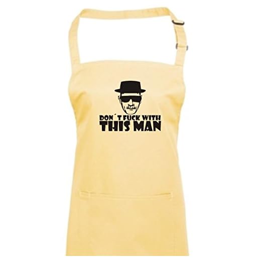 Delantal, Breaking Bad Chemistry White Cook Don 't Fuck with, Walter, Kult, algodón mezcla, Lemon, 72 x 86 cm