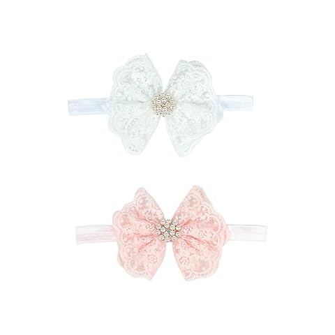 Nishine Toddler Girls Lace Bow Headband Set Cover